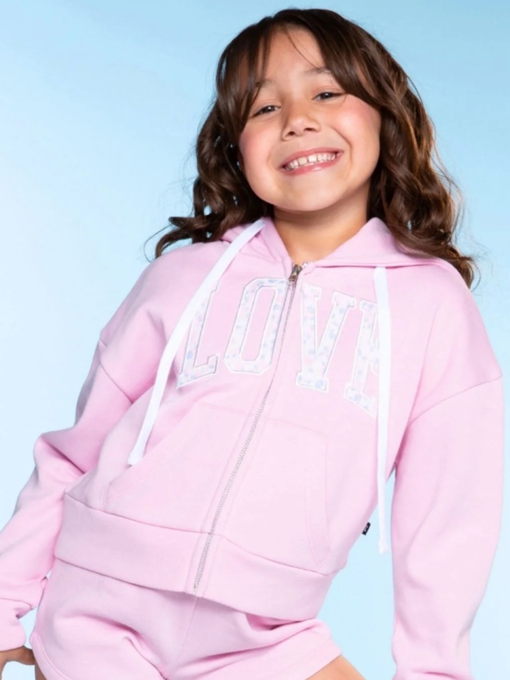 Pixielane Cloud Soft French Terry Drop Shoulder Zip Hoodie size 6